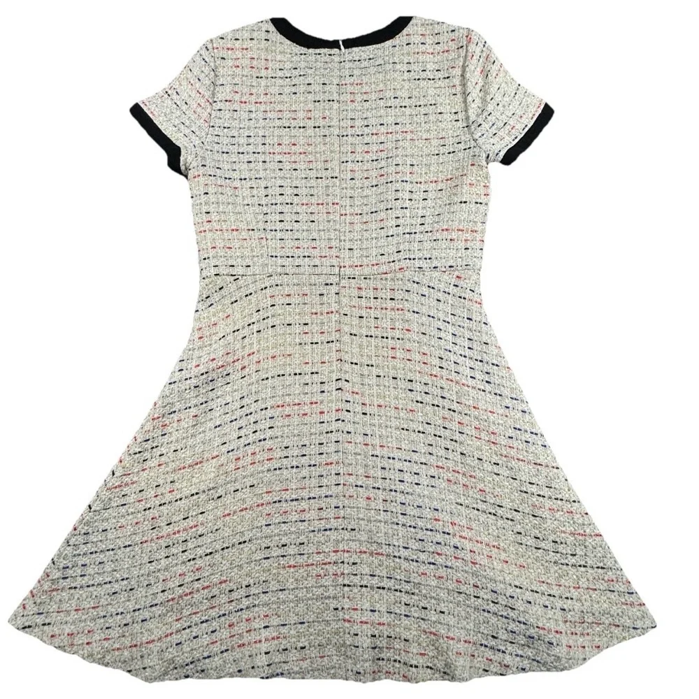 CeCe Tweed Bow Neck Fit Flare A-Line Dress 6 Coquette Preppy - Picture 16 of 16